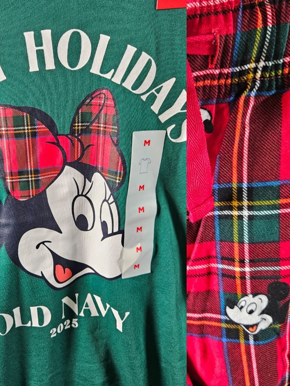 Old Navy Disney Pajama Set T-shirt & Pants Mickey Minnie Mouse Womens Sz Med NWT